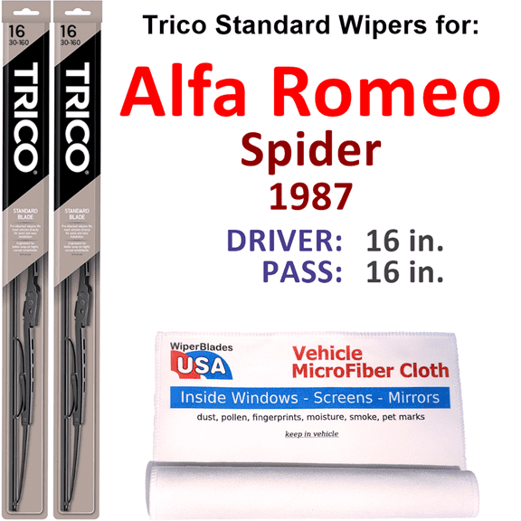 1987 Alfa Romeo Spider Wiper Blades (Set of 2)