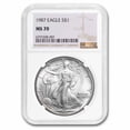 thumbnail image 1 of 1987 American Silver Eagle MS-70 NGC, 1 of 3