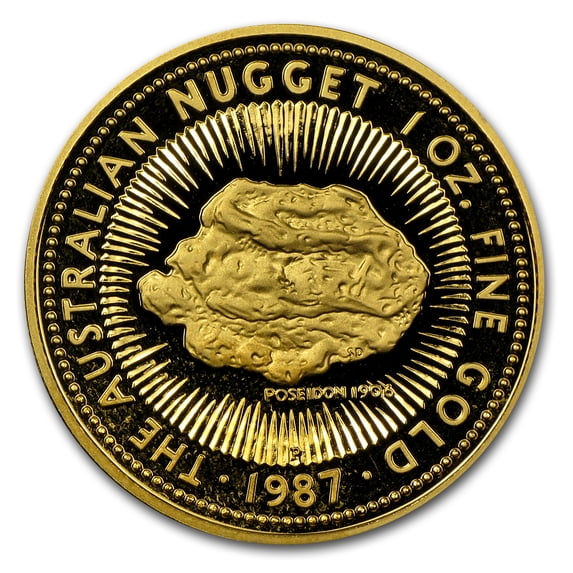 1987 Australia 1 oz Proof Gold Nugget