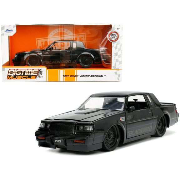1987 Buick Grand National Black Metallic "Blackbird" "Bigtime Muscle" Series 1/24 Diecast Model Car by Jada