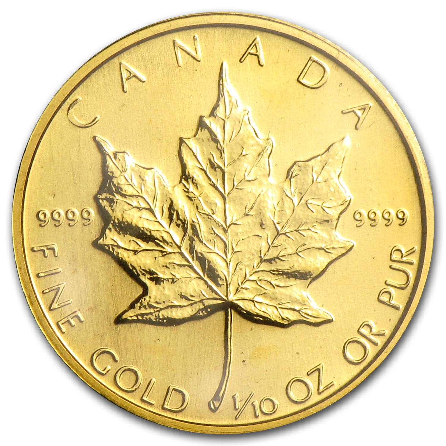 1987 Canada 1/10 oz Gold Maple Leaf BU - Walmart.com