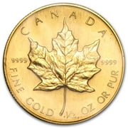 1987 Canada 1/2 oz Gold Maple Leaf BU