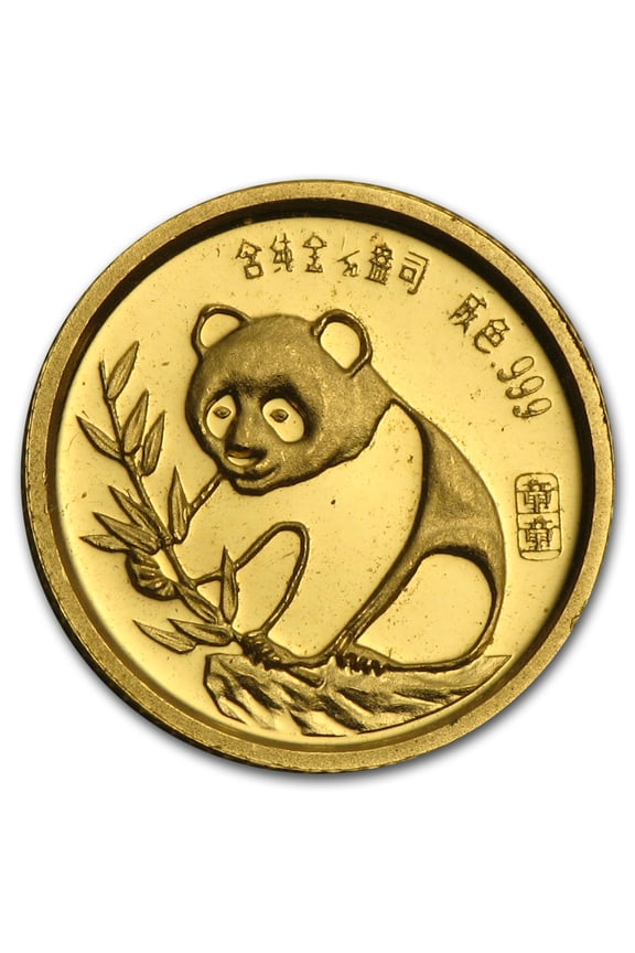 1987 China 1/20 oz Gold Panda BU (Sino-Japanese Friendship)
