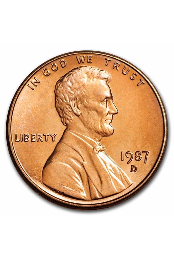 1987-D Lincoln Cent BU (Red)