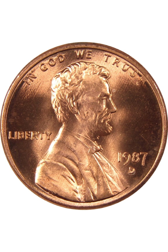 1987 D Lincoln Memorial Cent BU Uncirculated Penny 1c Coin
