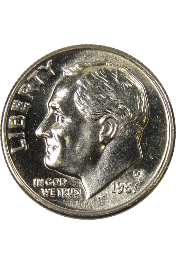 1987 D Roosevelt Dime BU Uncirculated Mint State 10c US Coin Collectible