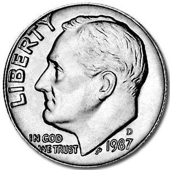 1987-D Roosevelt Dime BU