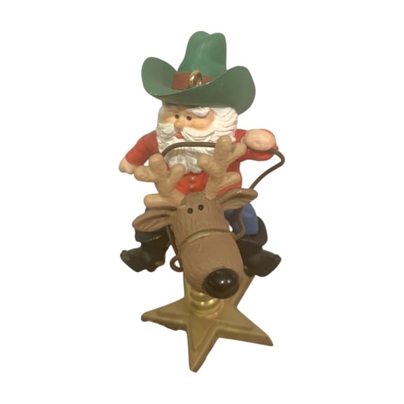 1987 Doc Holiday Cowboy Santa (Christmas Pizzazz Collection) Hallmark Keepsake Christmas Tree Ornaments QX467-7