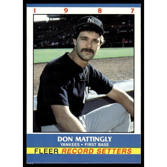 1987 Fleer Record Setters Baseball Don Mattingly New York Yankees #20 NM