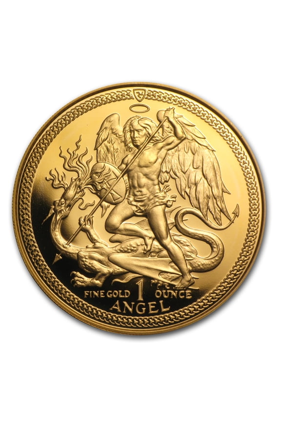 1987 Isle of Man Angel 5-Pc Gold Proof Set (1.9 oz)