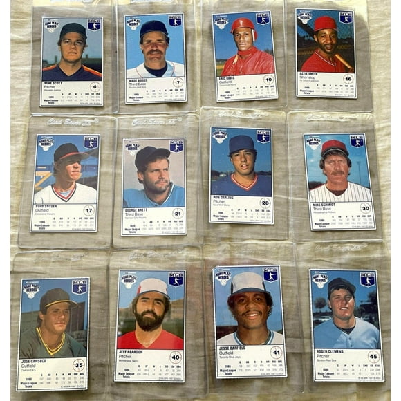 1987 Kraft Home Plate Heroes lot of 12 (George Brett Mike Schmidt Ozzie Smith Wade Boggs Roger Clemens)