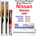 thumbnail image 1 of 1987 Nissan Stanza Performance Beam Wipers (Set of 3) w/Rear Wiper, 1 of 3