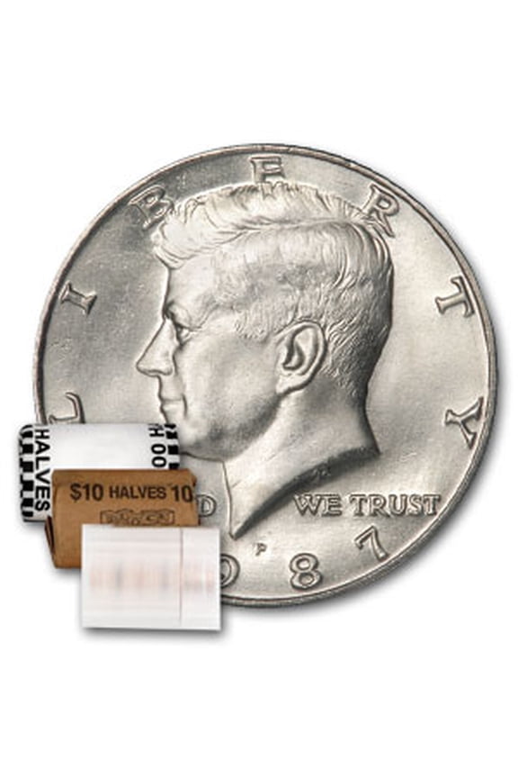 1987-P Kennedy Half Dollar 20-Coin Roll BU