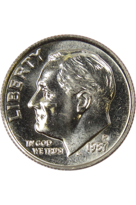 1987 P Roosevelt Dime BU Uncirculated Mint State 10c US Coin Collectible