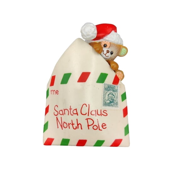 1987 Peek A Bear – A Letter to Santa (Treasury of Christmas) Enesco Christmas Tree Ornament 555991