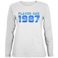 thumbnail image 1 of 1987 Player One Birthday Ladies' Relaxed Jersey Long-Sleeve Tee White MD, 1 of 1