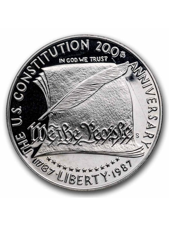 1987-S Constitution $1 Silver Commem Proof (w/Box & COA)