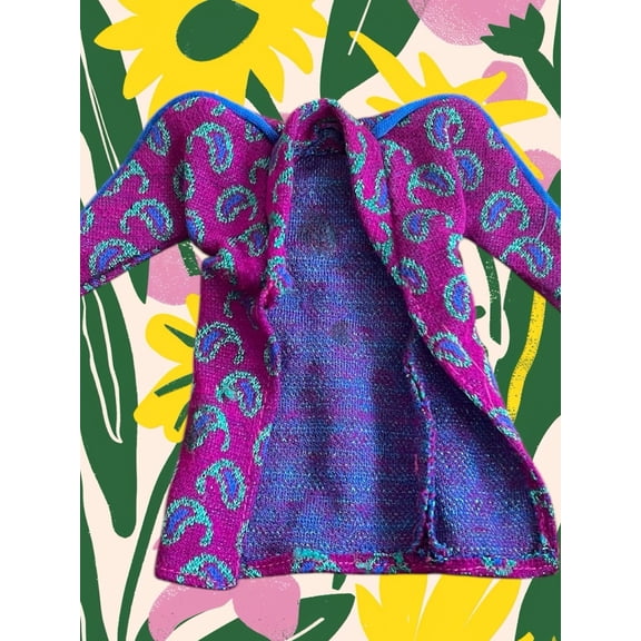 1987 "Sweater Soft" Paisley Jacket Green Blue Fuchsia #4481 Doll
