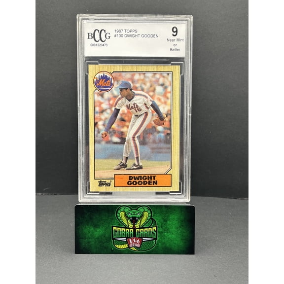 Graded Dwight Gooden 1987 Topps #130 New York Mets Trading Card BCCG 9
