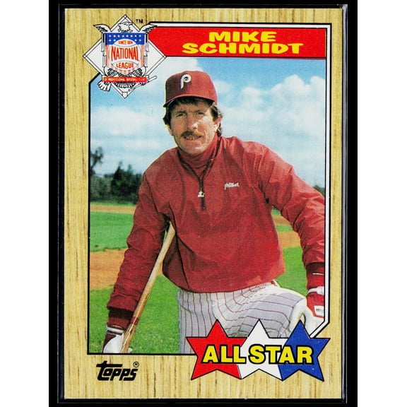 1987 Topps #597 Mike Schmidt Philadelphia Phillies Baseball Card