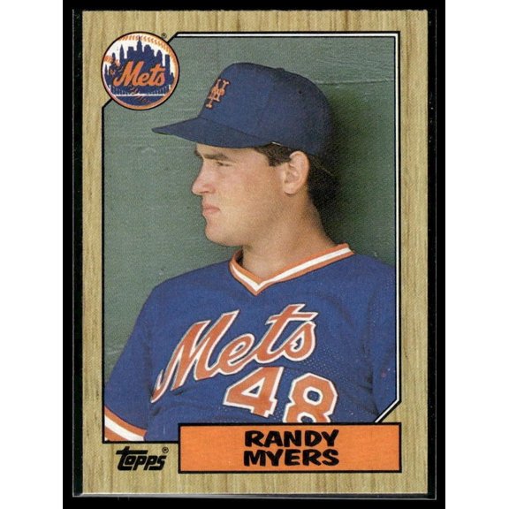 Near Mint 1987 Topps #213 Randy Myers RC New York Mets Baseball Card