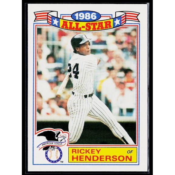 1987 Topps Glossy All Stars Rickey Henderson #18 New York Yankees Baseball Card