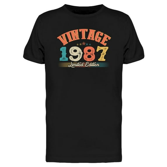 1987 Vintage T-Shirt Men -Image by Shutterstock, Male Medium