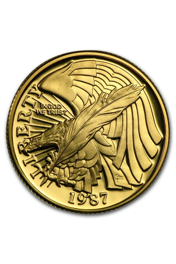 1987-W Gold $5 Commem Constitution Proof (Capsule Only)