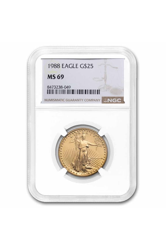 1988 1/2 oz American Gold Eagle MS-69 NGC