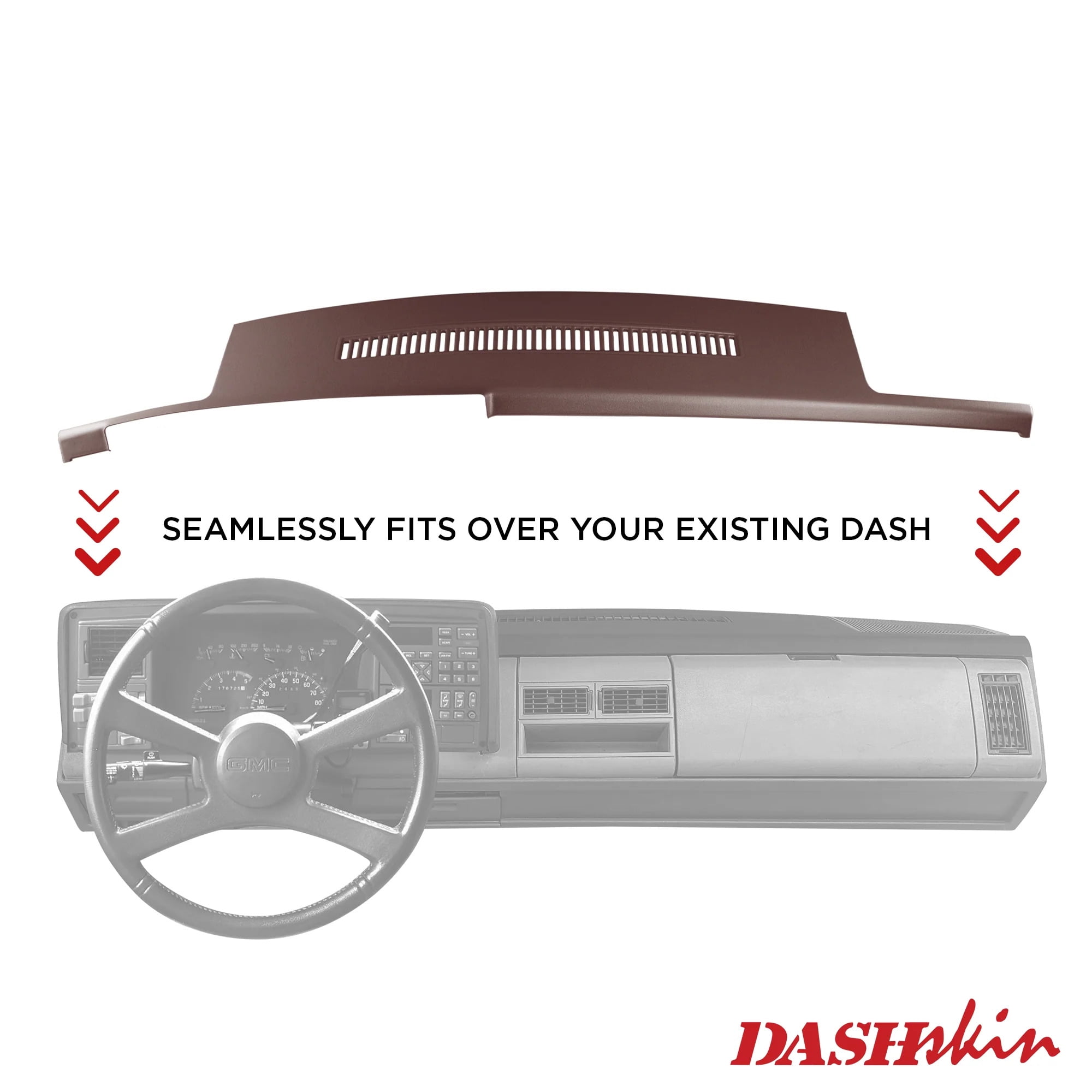 1988-1994 Chevy/GMC Truck & SUV Dash Cover with Defrost Louvers-Dark Grey