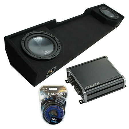 1988-1998 Chevy CK Silverado Ext Truck Harmony R124 Dual 12" Sub Box & CXA400.1