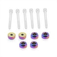 thumbnail image 1 of For 1988-2000 Honda Civic CRX Del Sol / 1990-2001 Acura Integra JDM Sport 6-Piece Aluminum Rear Lower Control Arms LCA Dress Up Washers Bolts Kit (Neo Chrome) - EF EG EK DA DC2, 1 of 4