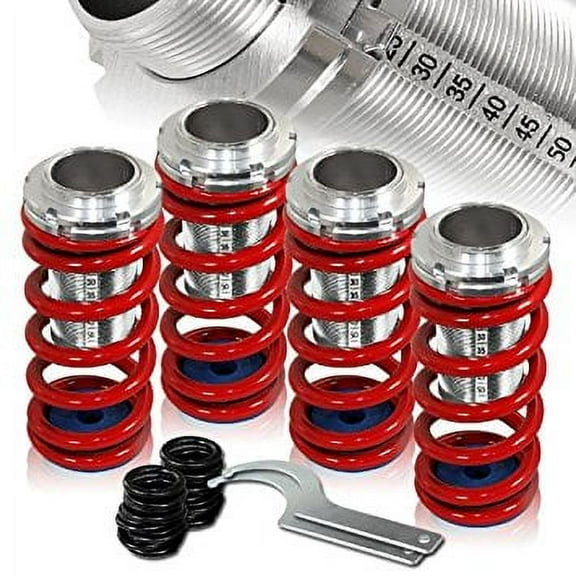 1988 - 2000 Honda Civic/CRX Red Adjustable Coilovers with Engraved Scale