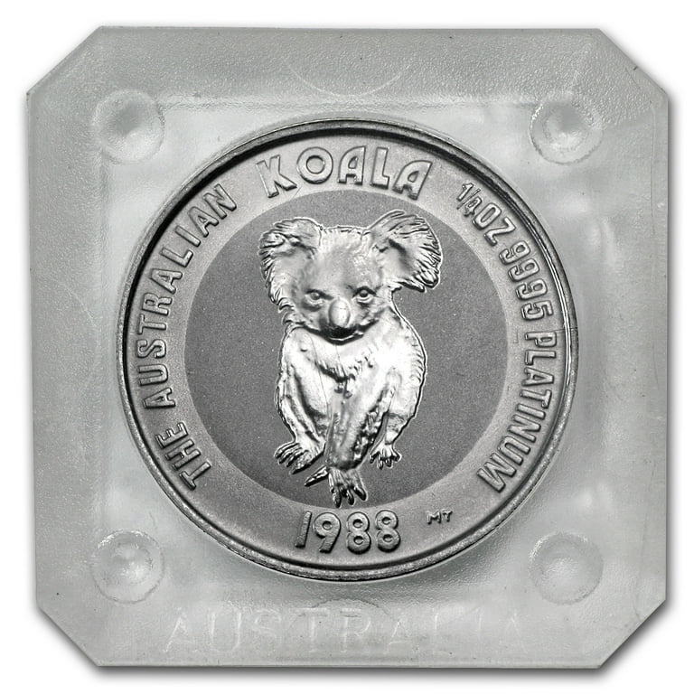 コアラ 1988 Australia 1/4 oz Platinum Koala BU - Walmart.com