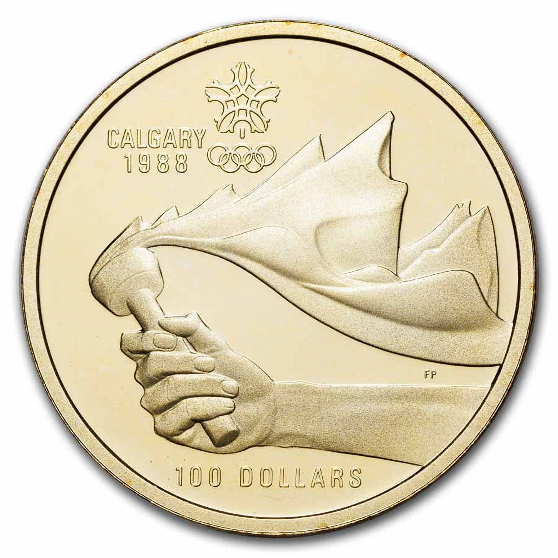 1988 Canada 1/4 oz Proof Gold $100 Calgary Olympics (No Box 1988 Canada 1/4 oz Proof Gold $100 Calgary Olympics (No Box