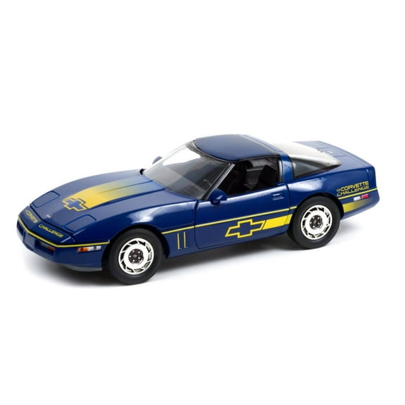 1988 Chevy Corvette C4 - Corvette Challenge Race Car, Dark Blue - Greenlight 13597 - 1/18 scale Diecast Model Toy Car