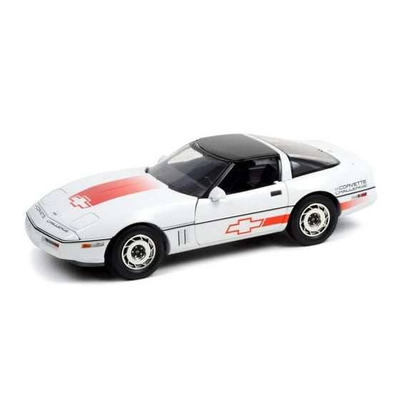 1988 Chevy Corvette C4 - Corvette Challenge Race Car, White - Greenlight 13596 - 1/18 scale Diecast Model Toy Car