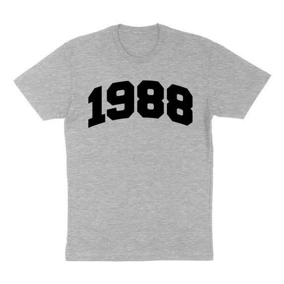 1988 College Style Shirt Unisex Large Grey
