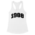 thumbnail image 1 of 1988 College Style Tank Top Fitted Racerback Women's X-Small White, 1 of 5