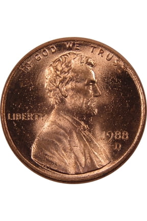 1988 D Lincoln Memorial Cent BU Uncirculated Penny 1c Coin