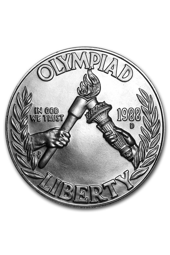 1988-D Olympic $1 Silver Commem BU (w/Box & COA)