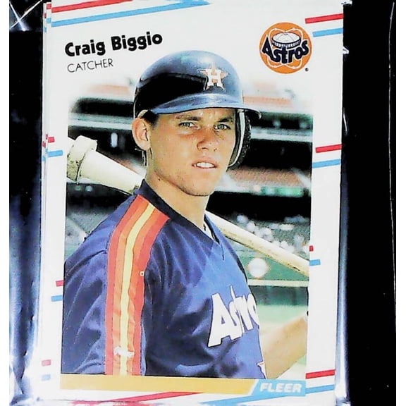 1988 Fleer Update Houston Astros Team Set 5 Cards Craig Biggio RC NM-MT