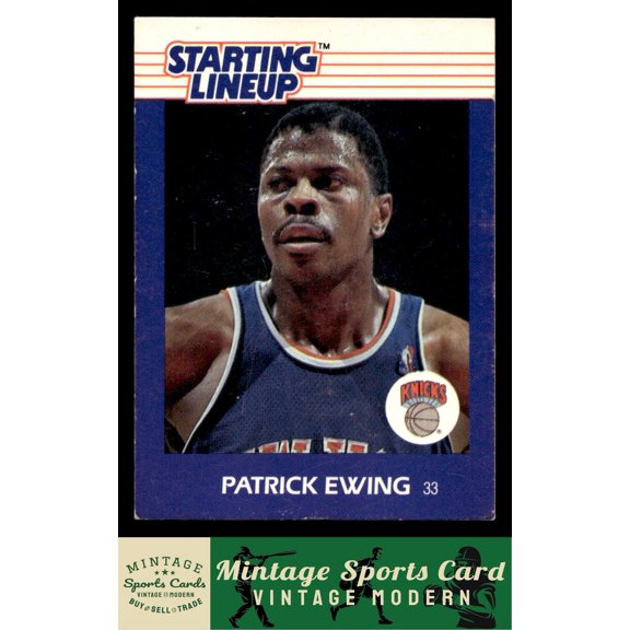 1988 Kenner Starting Lineup Cards Patrick Ewing New York Knicks Basketball Trading Card