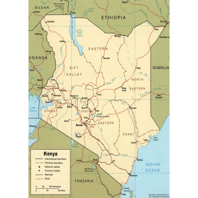 1988 Map of Kenya 1000 piece jigsaw puzzle for adults Family