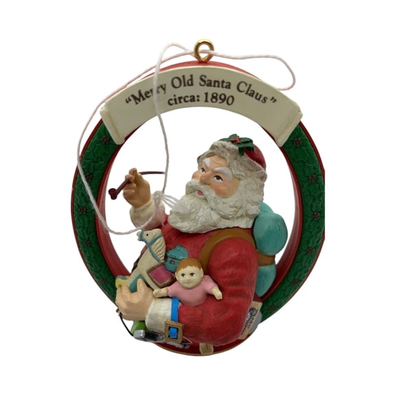 1988 Merry Old Santa Claus (Heirloom) Carlton Cards Christmas Tree Ornament 053035-2