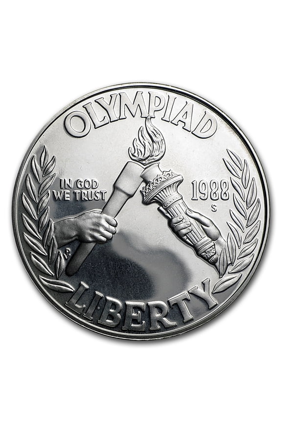 1988-S Olympic $1 Silver Commem Proof (w/Box & COA)