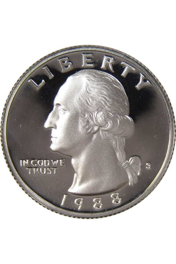 1988 S Washington Quarter Choice Proof 25c US Coin Collectible