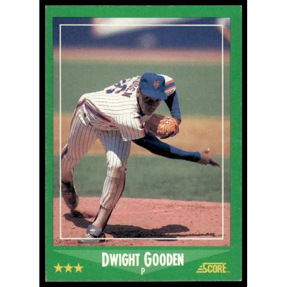 1988 Score Dwight Gooden #350 New York Mets Baseball Card