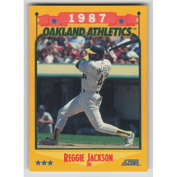 1988 Score Reggie Jackson #504 Oakland Athletics Baseball Card