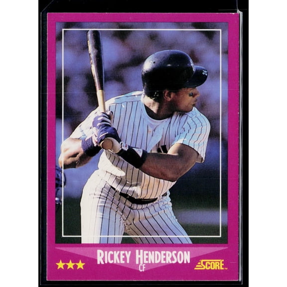 1988 Score Rickey Henderson #13 New York Yankees MLB BASEBALL Trading Card